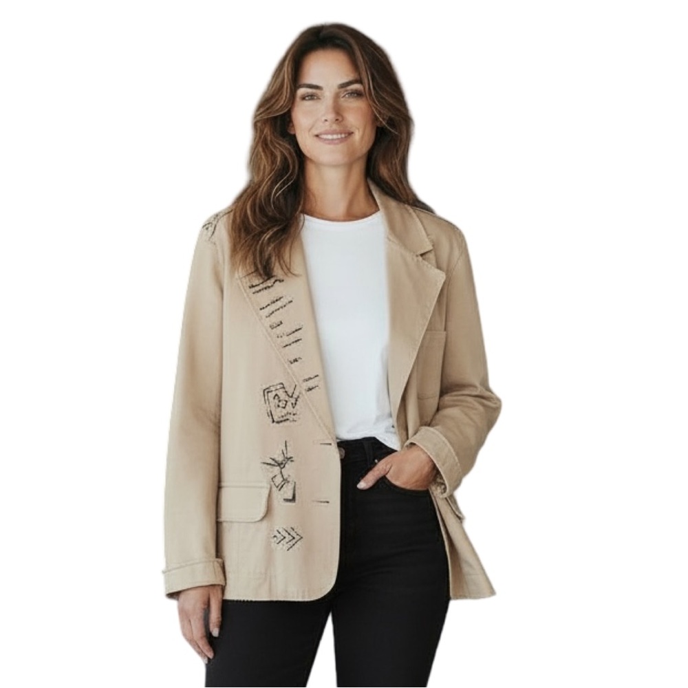 Chico’s Tan & Black Jacket Size 16